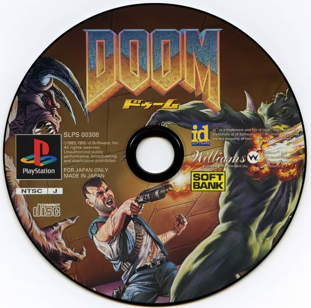 Лицензионный диск Doom для PlayStation